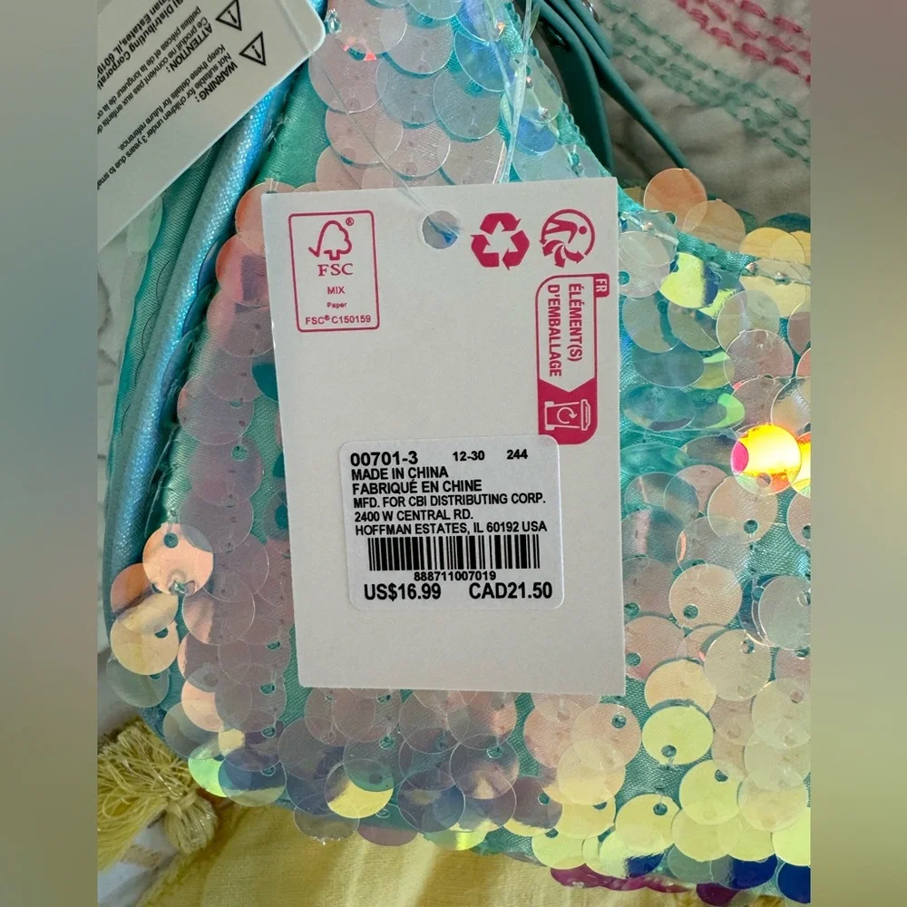 Claire’s Club💖Sequin💖Sparkle💖Mermaid Blue💖Shoulder Bag💖